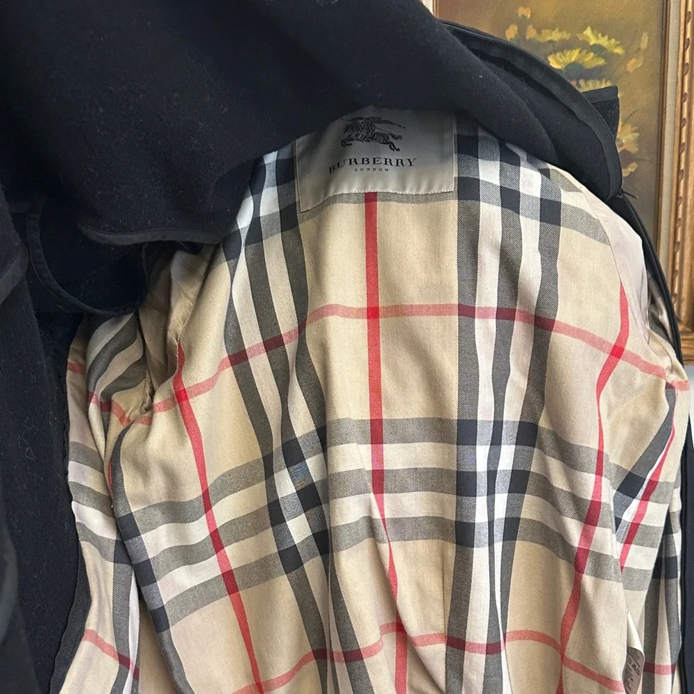 Burberry Black Hooded Trench Coat - Picture 10 of 16
